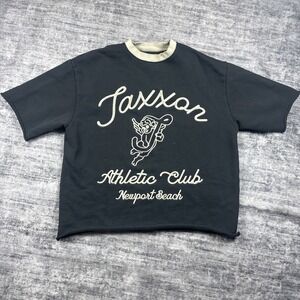 Jaxxon Shirt Mens Large Gray Crew Neck Athletic Club Newport Beach Short Sleeve